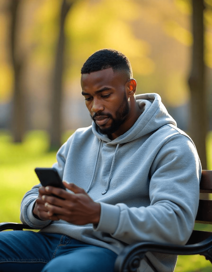 Guy Swiping on Dating sites